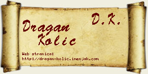 Dragan Kolić vizit kartica